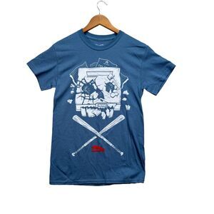 Office Space PC Load Letter Lootwear Crossbones Funny Movie Men’s Blue T Shirt S